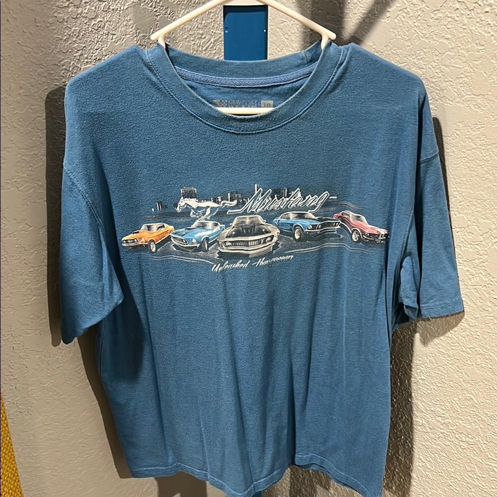 Newport Blue Short Sleeve Tee with Coastal Graphic
